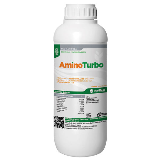 Fertilizante, bioestimulante orgánico de aplicación foliar, Amino Turbo